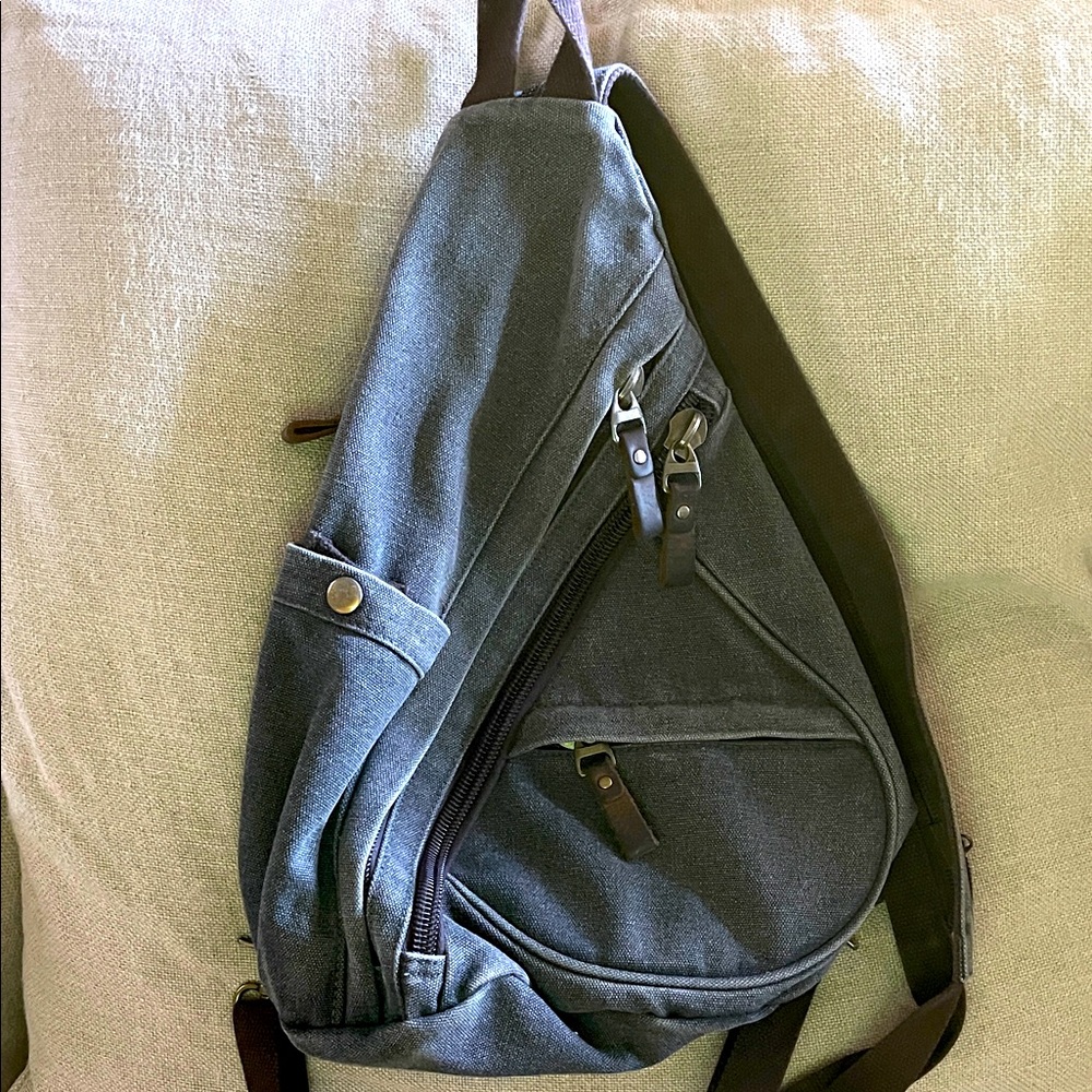 Stylish Gray Sling Bag for Men